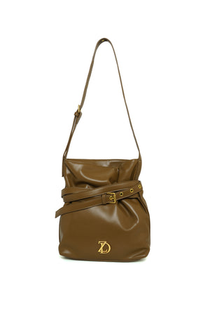 Valerie Belt Bucket Bag - Walnut